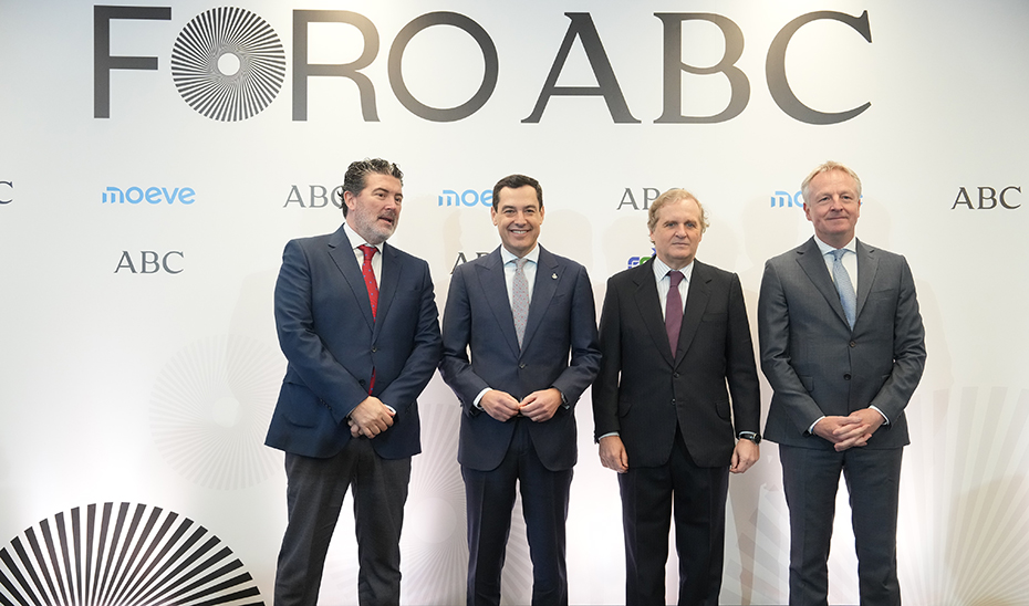 El presiente de la Junta de Andalucía, Juanma Moreno, en el Foro ABC celebrado en Madrid.